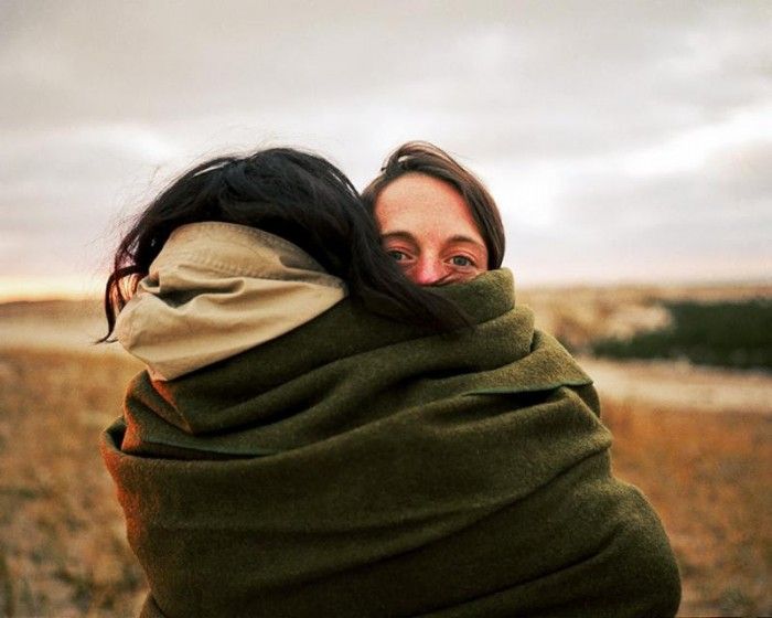 Alexis and Lydia Hugging © Nick Meyer  