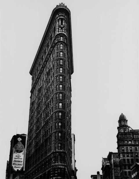 Flatiron Building, NYC, 1938 ©Berenice Abbott. Commerce Graphics. Getty images. Courtesy Howard Greenberg Ga., NYC