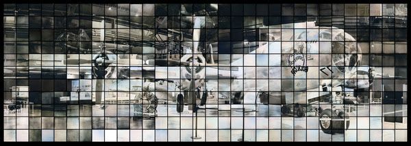 Takashi Arai, A Maquette for a Multiple Monument for B29:Bockscar, 2014 Daguerreotype, 73 x 220 cm