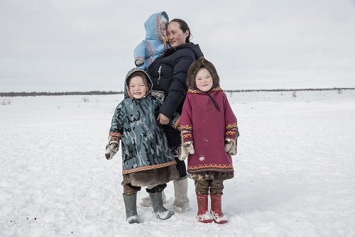 Reindeer herders' camp