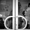 Gili Yaari - Tel Aviv, Israel - Holocaust survivors are standing in front of the dining room of the Shaar Menashe Mental Health Center for Holocaust survivors in Pardes Hanna, Israel on Oct 20, 2010.