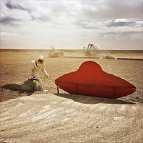 Siobhan Keleher - Ape and Flying Saucer in Dust Storm, UFO Watchtower
