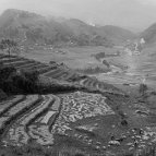 Sascha Richter - A family is doing harvest work on their field, close to a river running through a valley