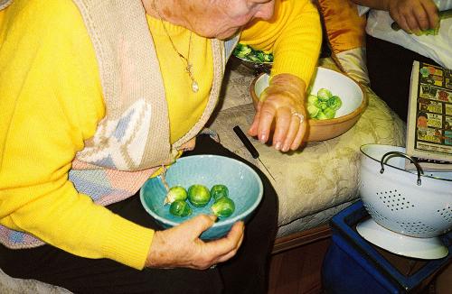 Cat Byrnes - Grandma Cathy preparing dinner, Kingston, Pa, 2017