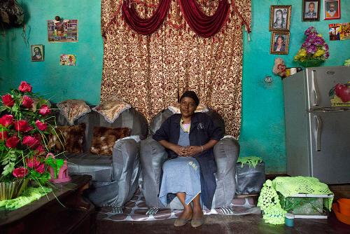 Christina Czybik - Restaurant Owner Tigist at her home in Mekane Selam
