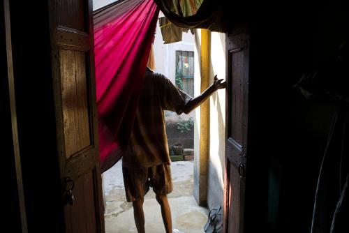 Swastik Pal - Despite his disabilities he is quite self-sufficient regarding all his daily chores. He moves around like a frail shadow in his last few days