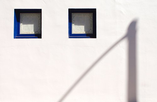 Carl Shubs  -  Wall With Blue Windows