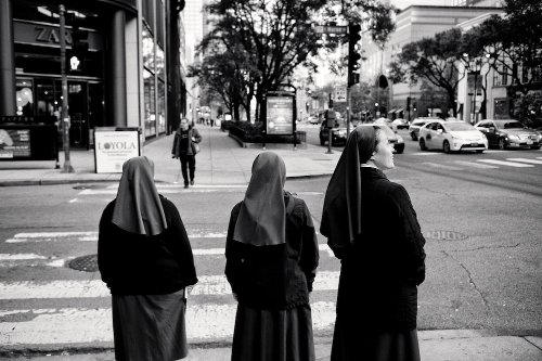 Three Nuns... One Happily Looking East.Michael T. Sullivan  -  three nuns