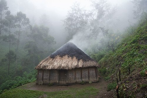 Kristina Steiner - A house in a village ih the highlands of Papua New Guinea