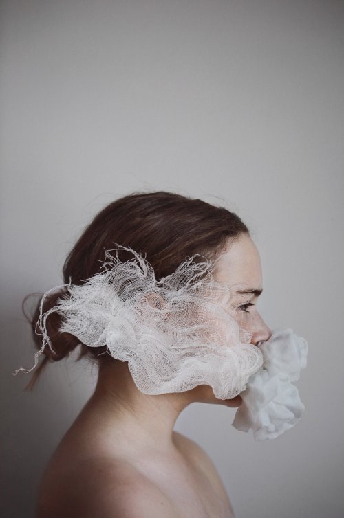 Anne-Laure Autin - Fluff [pigment ink print, hand-stitched gauze]