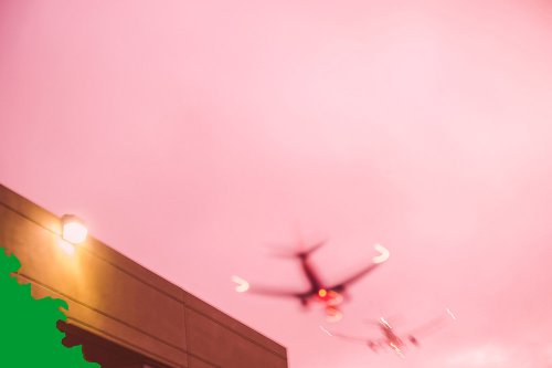 Debe Arlook - Pink Sky with Red Planes